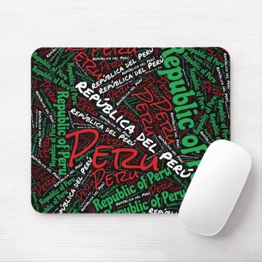Wunderschöne Peru Flag Farben Patriotic Mousepad (Mit Mouse)