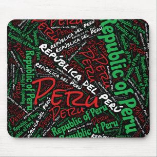 Wunderschöne Peru Flag Farben Patriotic Mousepad
