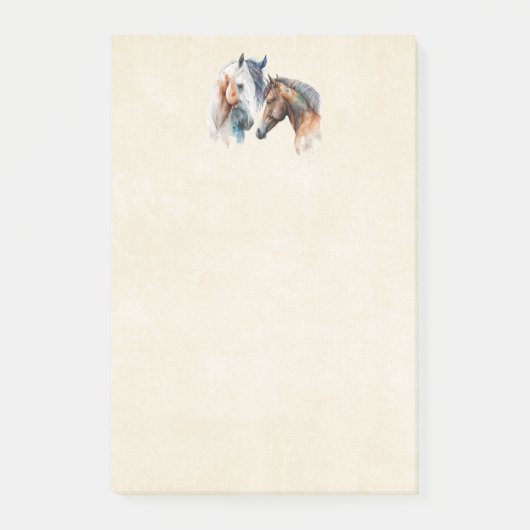 Wunderschöne Pferde im Western-Boho-Stil Post-it Klebezettel (Vorderseite)