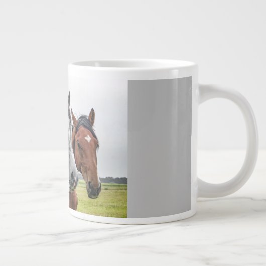 Wunderschöne Pferde-Stallion-Fotografie Jumbo-Tasse (Rechts)
