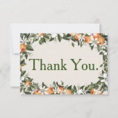 Wunderschöne Pfirsiche und Foliage farbenfroh Dank Dankeskarte (Vorderseite)