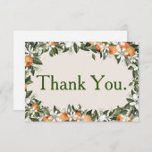 Wunderschöne Pfirsiche und Foliage farbenfroh Dank Dankeskarte (Vorne/Hinten)