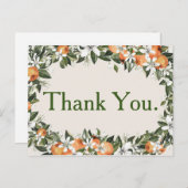 Wunderschöne Pfirsiche und Foliage farbenfroh Dank Postkarte (Vorne/Hinten)