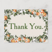 Wunderschöne Pfirsiche und Foliage farbenfroh Dank Postkarte (Vorderseite)