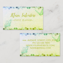 Wunderschöne Phantastische, süße Grün mit Schmette Visitenkarte