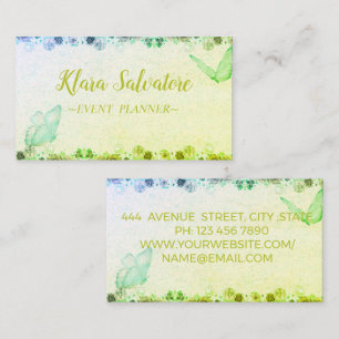 Wunderschöne Phantastische, süße Grün mit Schmette Visitenkarte