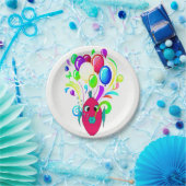 WUNDERSCHÖNE PINKFISCHE MIT BALLOONS PAPIERPLATTE PAPPTELLER (Party)