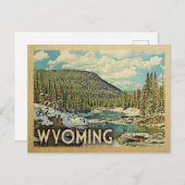 Wunderschöne Postkarte - Retro Reisen Schnee Winte (Vorne/Hinten)