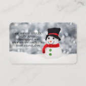 Wunderschöne prächtige Weihnachtsfeiern Snowing SN Visitenkarte (Rückseite)