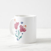 Wunderschöne psychedelische Blumen Kaffeetasse (Vorderseite Links)