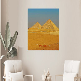 Wunderschöne Pyramiden in Ägypten, die die Sandstü Poster