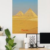 Wunderschöne Pyramiden in Ägypten, die die Sandstü Poster (Heimbüro)