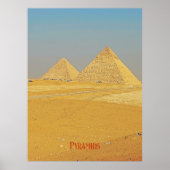 Wunderschöne Pyramiden in Ägypten, die die Sandstü Poster (Vorne)