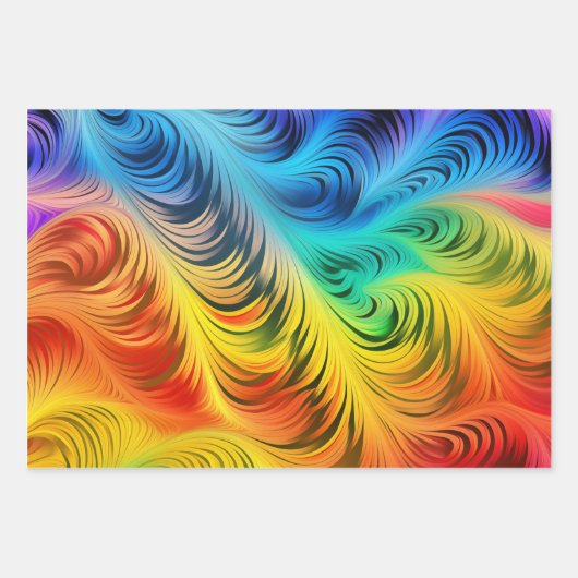 Wunderschöne Rainbow Pride Wrapping Sheets Geschenkpapier Set (Vorderseite)