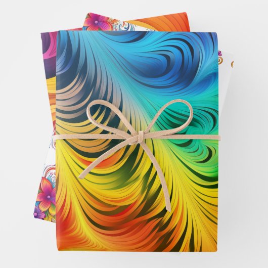 Wunderschöne Rainbow Pride Wrapping Sheets Geschenkpapier Set (Beispiel)