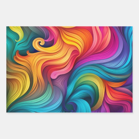 Wunderschöne Rainbow Pride Wrapping Sheets Geschenkpapier Set (Vorderseite 3)