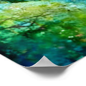 Wunderschöne Regenbogenforelle in hellen Farben Po Poster (Ecke)