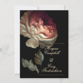 Wunderschöne romantische Alte Welt mit Pink-Blume Einladung (Vorderseite)