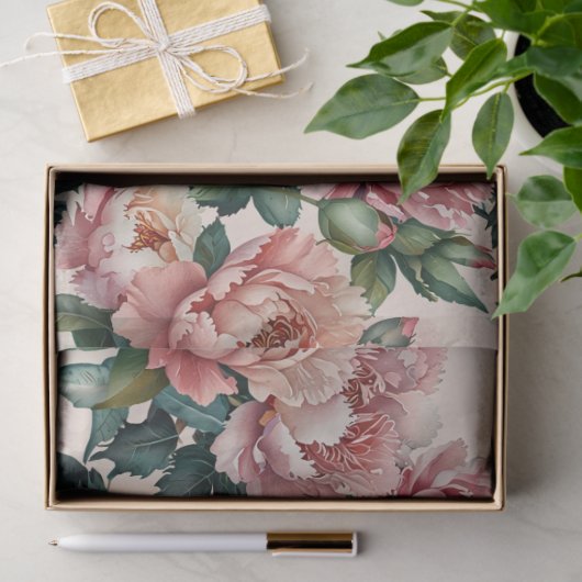 Wunderschöne, rosa blühende Bauern entmutigen Seidenpapier (Geschenk)