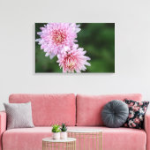 Wunderschöne rosa Blume Gestrichen Canvas Print Leinwanddruck (Insitu (Wohnzimmer))