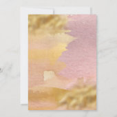 Wunderschöne rosa Blume verzauberte Hochzeit Einladung (Rückseite)