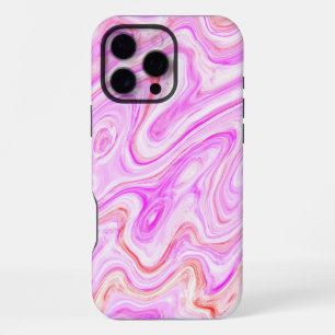 Wunderschöne rosa bunte abstrakte Marmortextur iPhone 16 Pro Max Hülle