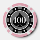 Wunderschöne rosa Casino Poker Chips für Spielspas (Rückseite)