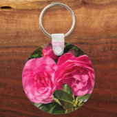 Wunderschöne rosa Kamelie Schlüsselanhänger (Vorderseite)