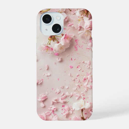 Wunderschöne rosa Kirschblüte iPhone 15 Hülle (Rückseite)