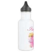 wunderschöne Rosa Kirsche Blume Blumenkunst Foto. Edelstahlflasche (Links)