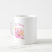 wunderschöne Rosa Kirsche Blume Blumenkunst Foto. Kaffeetasse (Vorderseite Links)
