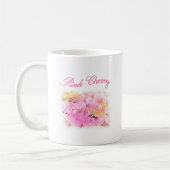 wunderschöne Rosa Kirsche Blume Blumenkunst Foto. Kaffeetasse (Links)