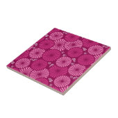 Wunderschöne, rosa Retro-Blumentafel Fliese (Seite)