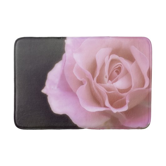 Wunderschöne Rosa Rose Badematte (Vorderseite)