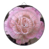 Wunderschöne Rosa Rose Dartscheibe (vorne)