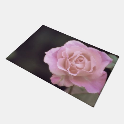 Wunderschöne Rosa Rose Fußmatte (Schrägansicht)