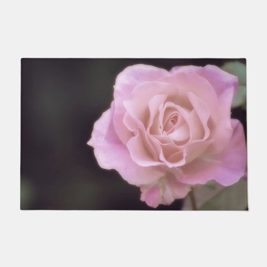 Wunderschöne Rosa Rose Fußmatte (Vorderseite)