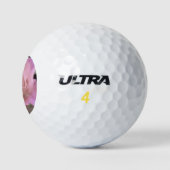 Wunderschöne Rosa Rose Golfball (Logo)