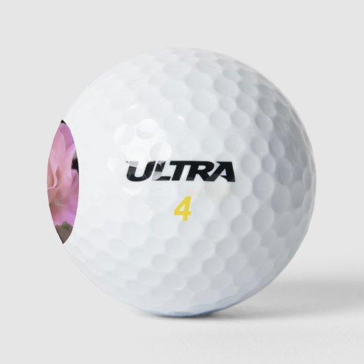 Wunderschöne Rosa Rose Golfball (Logo)
