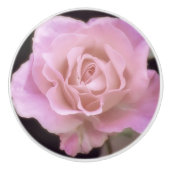 Wunderschöne Rosa Rose Keramikknauf (Vorderseite)
