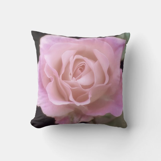 Wunderschöne Rosa Rose Kissen (Vorderseite)