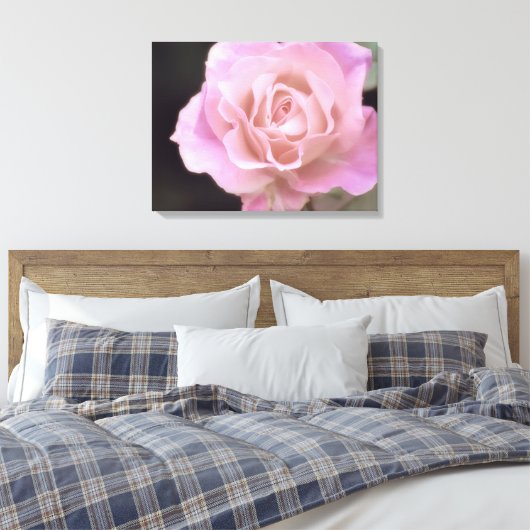 Wunderschöne Rosa Rose Leinwanddruck (Insitu (Schlafzimmer))