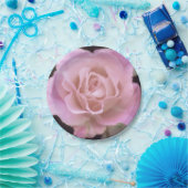Wunderschöne Rosa Rose Pappteller (Party)