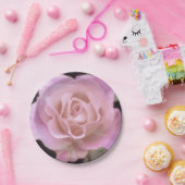Wunderschöne Rosa Rose Pappteller (Party)