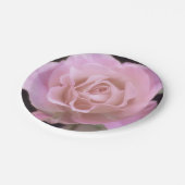 Wunderschöne Rosa Rose Pappteller (Schrägansicht)