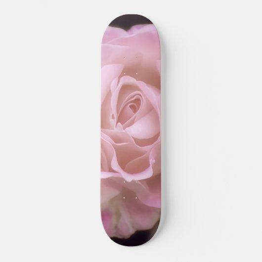 Wunderschöne Rosa Rose Skateboard (Vorderseite)