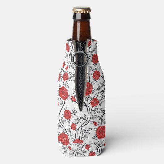 wunderschöne rote Rose Flaschenkühler (Flasche Rückseite)