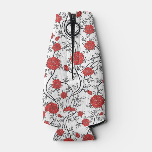 wunderschöne rote Rose Flaschenkühler (Rückseite)