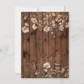 Wunderschöne rustikale Woodland Babydusche Einladung (Rückseite)