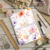 Wunderschöne sanfte Wasserfarbenblüten Planer